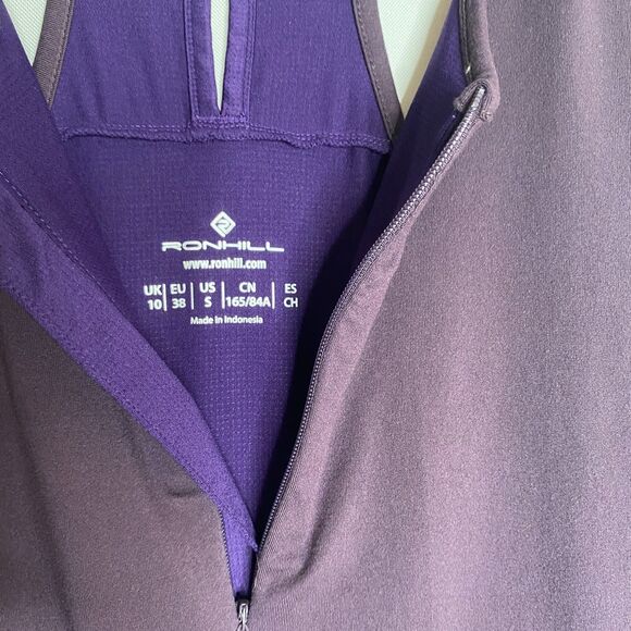 Ronhill Tech Dress Nightshade Reflective Inner Short Thigh Pocket Size Small - Picture 10 of 15